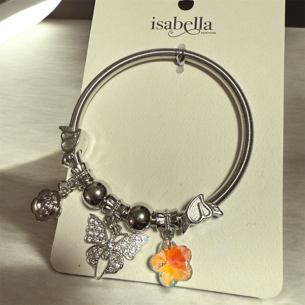 Isabella New York Silver Charm Bracelet